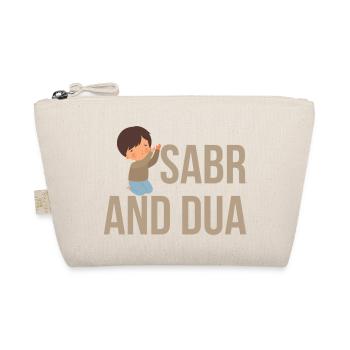 Sabr and Dua /Islam /Muslim Motif - Organic Pouch - nature - Front