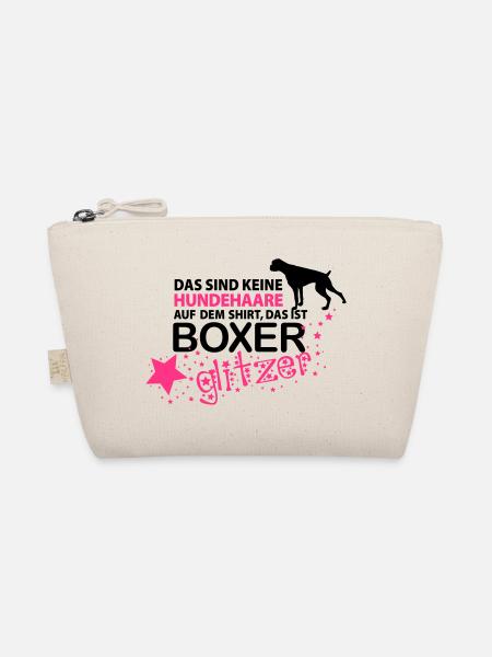 Boxer Glitzer - Bio-Täschchen - Natur - Vorne
