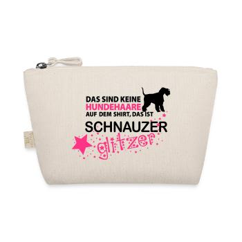 Schnauzer Glitzer - Bio-Täschchen - Natur - Vorne