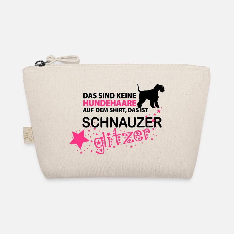 Schnauzer Glitzer - Bio-Täschchen - Natur