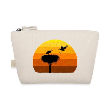 Storch, Horst, Störche, Sonnenuntergang Vogel Flug - Bio-Täschchen - Natur - Vorne
