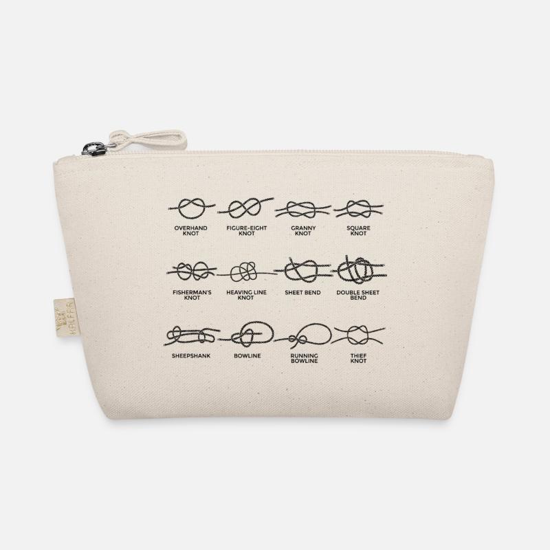 Boote Segeln Knoten Knotenkunde Geschenke - Bio-Täschchen - Natur