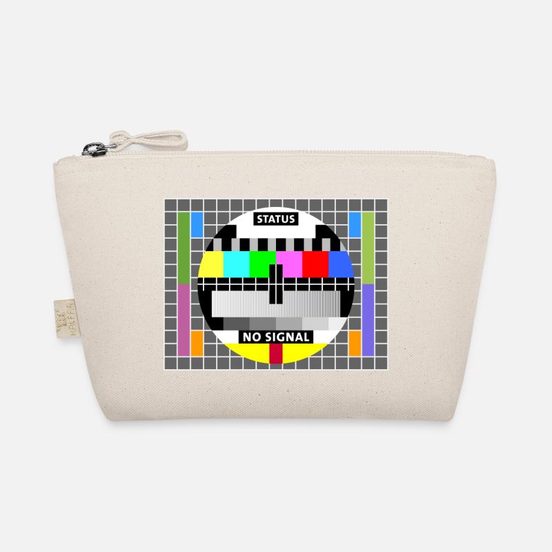 Testbild Status no signal Bildschirm Display Geek Bio-Täschchen