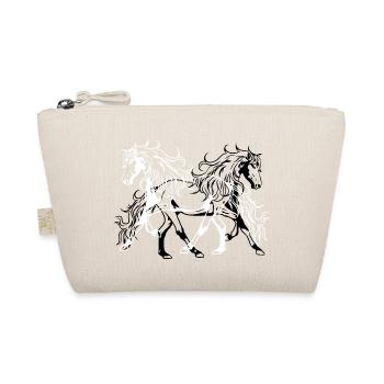 Himmlisch Fantasy Pferd Pferde Pony Reiter Hengst - Bio-Täschchen - Natur - Vorne