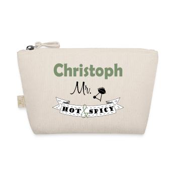 Mr. Hot & Spicy lustiger Spruch Christoph - Bio-Täschchen - Natur - Vorne