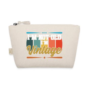 I'm not old textile gift idea - Organic Pouch - nature - Front