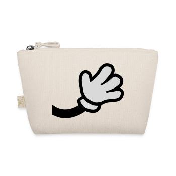 Winkende Comic Hand - Bio-Täschchen - Natur - Vorne