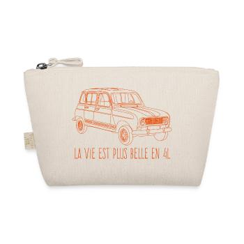 La vie est plus belle en 4L - Couleur corail - Trousse biologique - nature - Devant