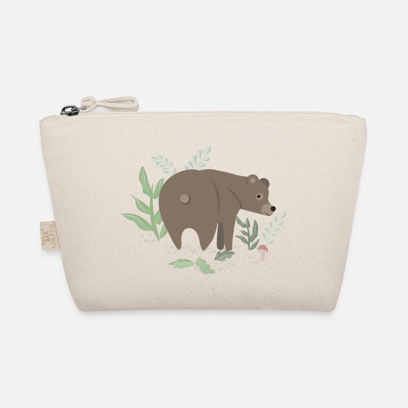 Brown bear in the forest Organic Pouch