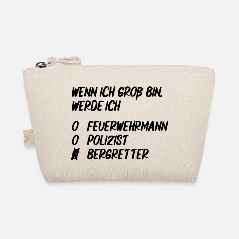 Wenn ich groß bin, werde ich Bergretter Bio-Täschchen