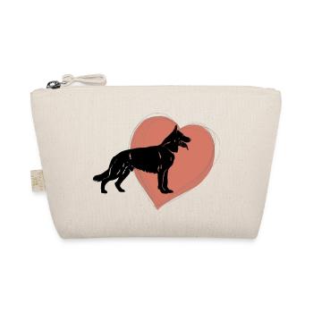 Shepherd dog with heart - Organic Pouch - nature - Front