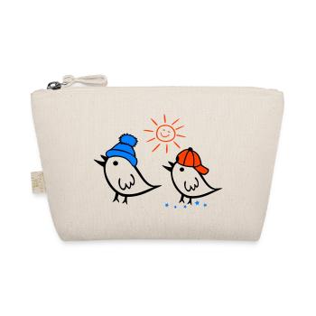 Sparrow, Sun, Spring - Organic Pouch - nature - Front