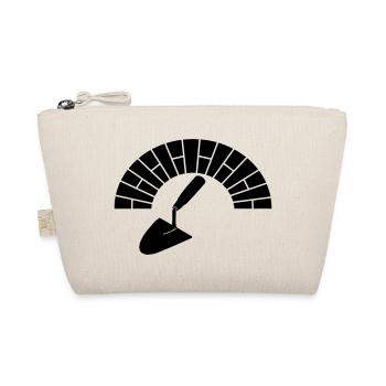 Mason masonry bricks with trowel logo - Organic Pouch - nature - Front