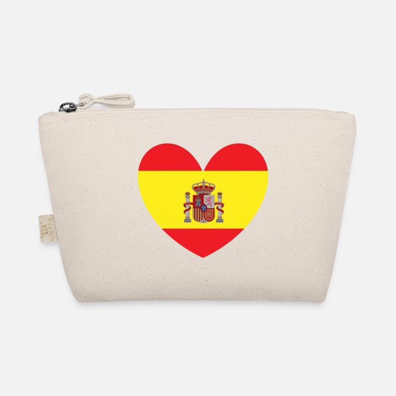 Herzflagge von Spanien Bio-Täschchen