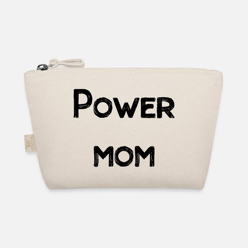 power mom Mama Mutter Kinder Eltern Schrift Bio-Täschchen