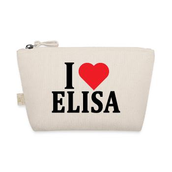T-shirt J’adore Elisa t-shirt idée cadeau - Trousse biologique - nature - Devant