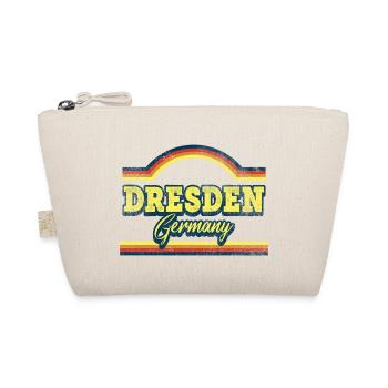 Dresden Germany City Font Vintage Retro - Organic Pouch - nature - Front