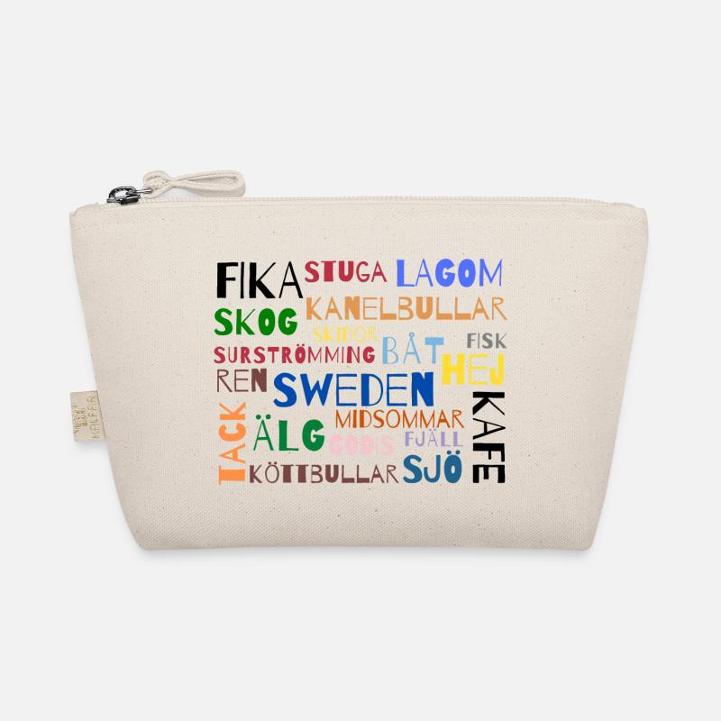 Wörter SWEDEN Bio-Täschchen