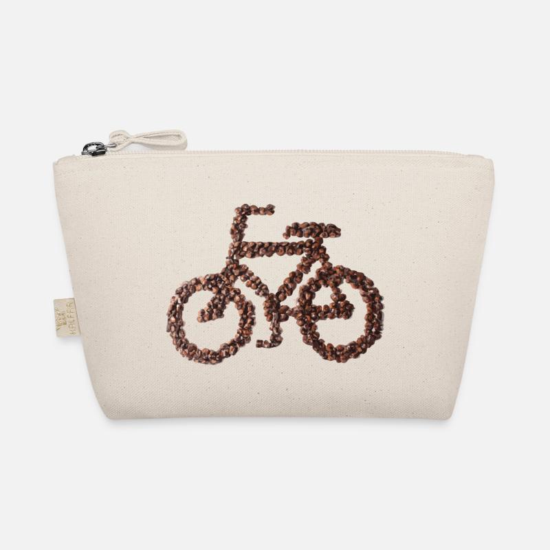 Fahrrad aus Kaffeebohnen Lustig Kaffeetrinker Bio-Täschchen