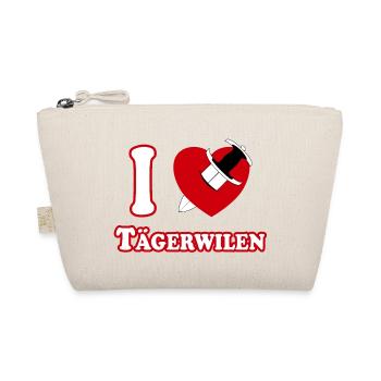 I Love Tägerwilen (weiss-rot mit Dolch durch Herz) - Bio-Täschchen - Natur - Vorne