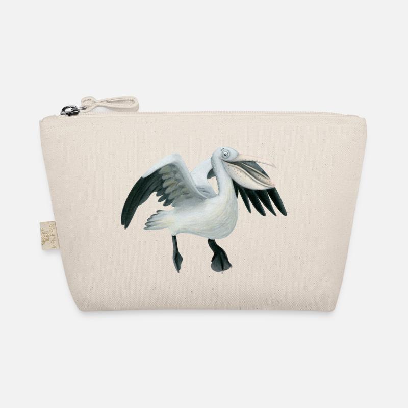 Funny Graupelikan - Organic Pouch - nature