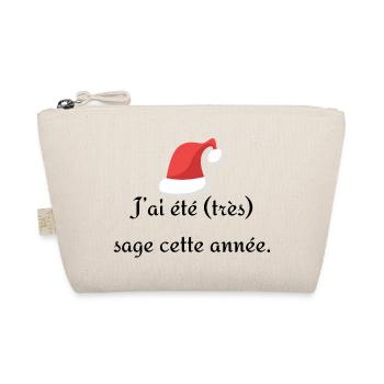 Tee-shirt ou pull de Noël | « J’ai été sage » - Trousse biologique - nature - Devant