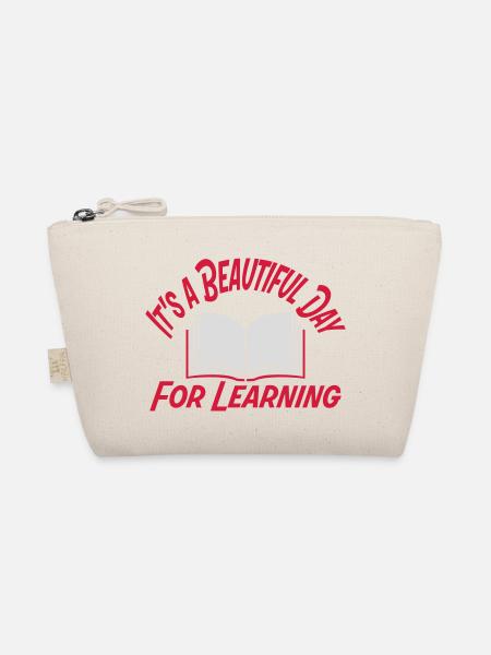 beautiful day for learning - Bio-Täschchen - Natur - Vorne
