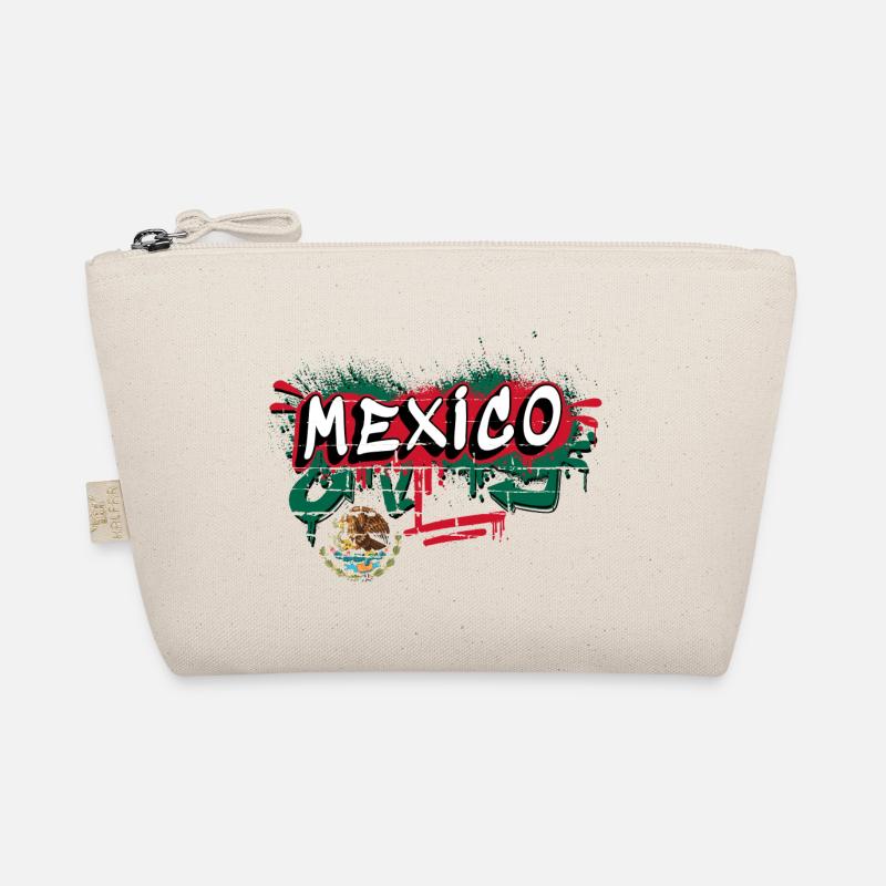 Mexiko Flagge Graffiti Design Bio-Täschchen