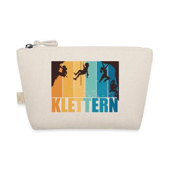 Klettern Bouldern Bergsteigen Berge Vintage - Bio-Täschchen - Natur - Vorne