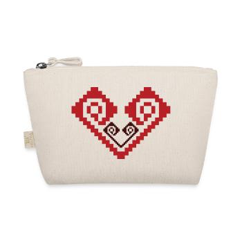 2 Hearts - Organic Pouch - nature - Front