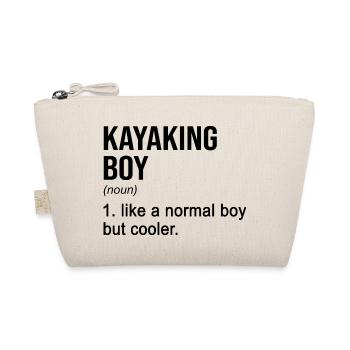 Kayaking Boy Like A Regular Boy But Cooler Kayak C - Bio-Täschchen - Natur - Vorne