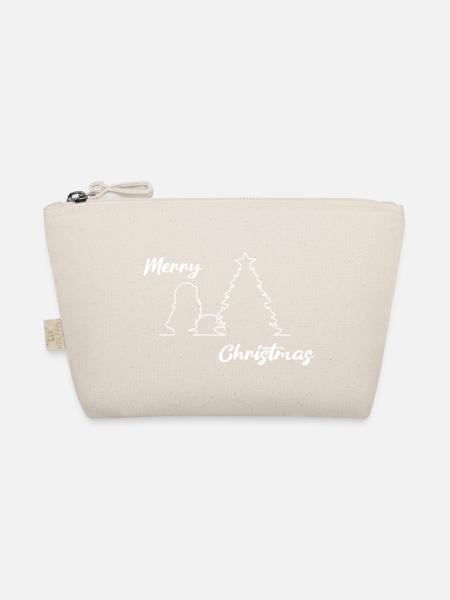 Santa peeing on Tree, Merry Christmas, Christmas - Organic Pouch - nature - Front