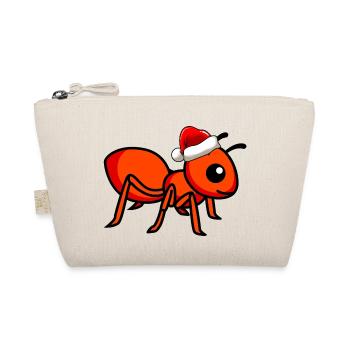 Ant Comic Christmas - Organic Pouch - nature - Front