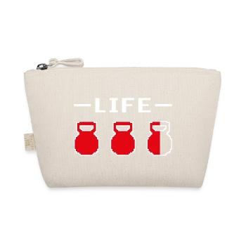 Kettlebell Life Pixelated Dark - Organic Pouch - nature - Front