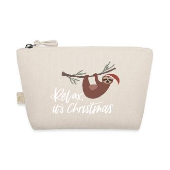 Entspannte Weihnachten - Bio-Täschchen - Natur - Vorne