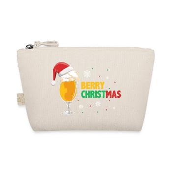 Berry Christmas Awesome Retro Beer Lover T-Shirt - Bio-Täschchen - Natur - Vorne