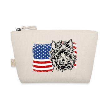 AUSTRALIAN TERRIER Amerika Fahne Hunde Wilsigns - Bio-Täschchen - Natur - Vorne