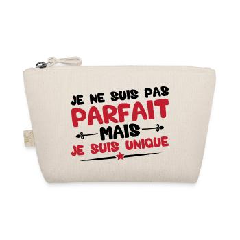 Je ne suis pas parfait mais je suis unique - Trousse biologique - nature - Devant