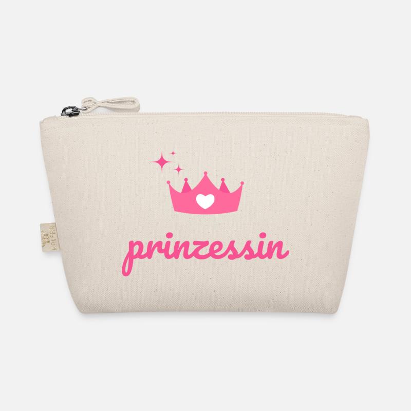 Prinzessin - Die einzige Prinzessin mit Krone Pink - Bio-Täschchen - Natur