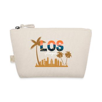 LA Sunset Skyline Palm Art - Organic Pouch - nature - Front