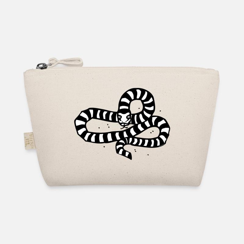 LUCKY SNAKE CHARM - Persische Ruderschlange - Bio-Täschchen - Natur