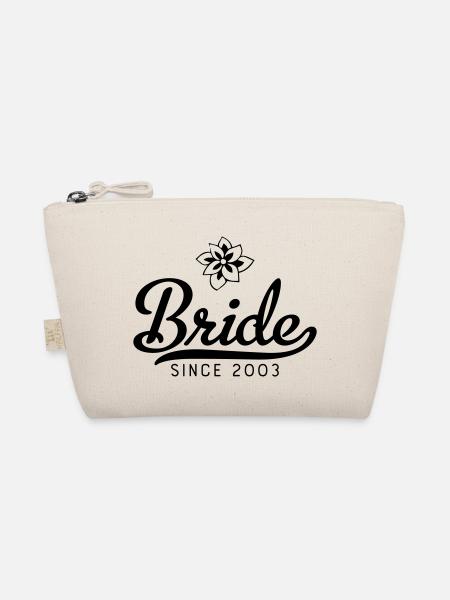 Bride since 2003 - Organic Pouch - nature - Front