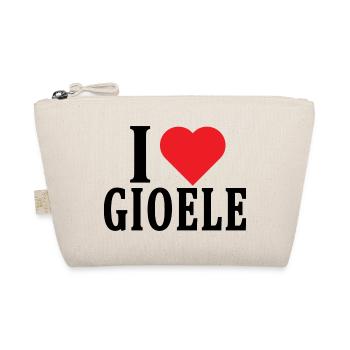 I love Gioele t-shirt t-shirt gift idea - Organic Pouch - nature - Front