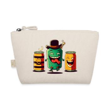 Funny Beer Cans - Alcohol Motif - Organic Pouch - nature - Front