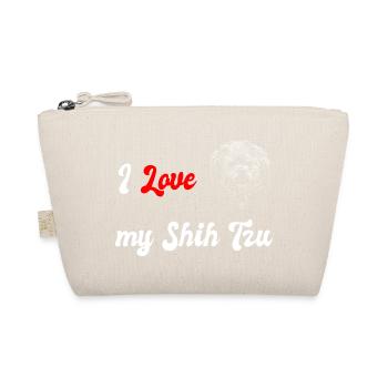 Ich liebe meinen Shih Tzu Hunde Design - Bio-Täschchen - Natur - Vorne