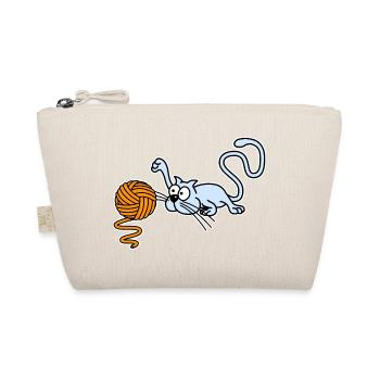 Cat playing with a ball - Organic Pouch - nature - Front