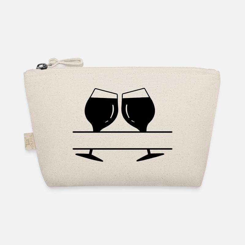 Applaudit les verres à vin comme bannière de nom de texte Trousse biologique