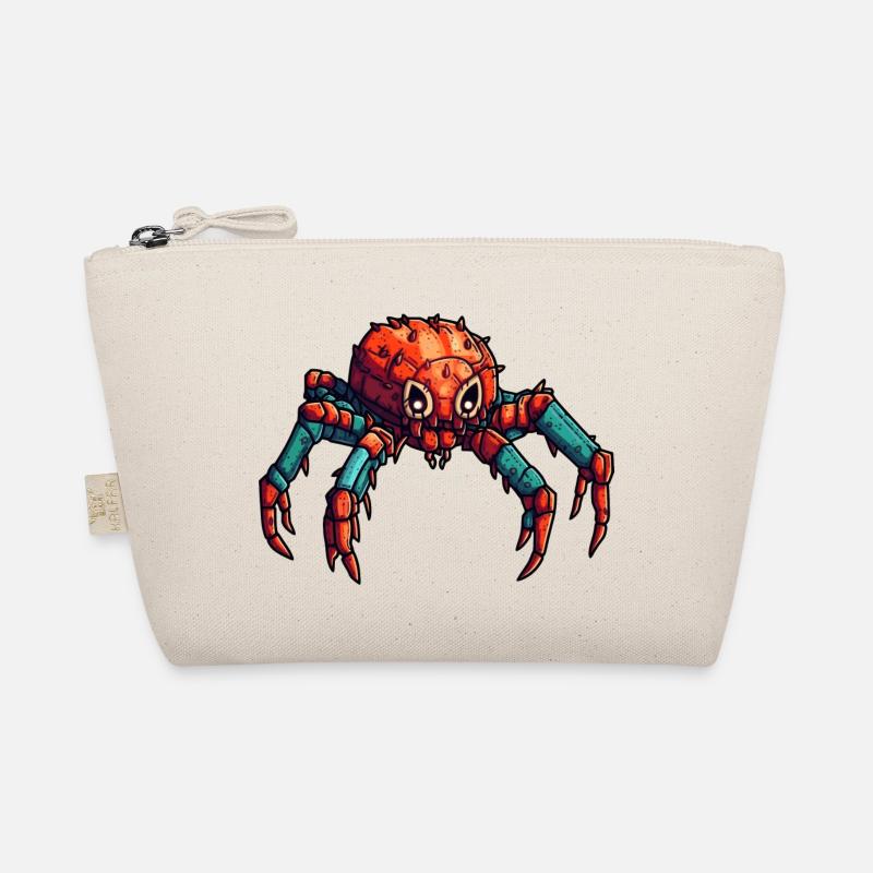 Spinne oder Krebs als bunter Roboter und Insekt Bio-Täschchen