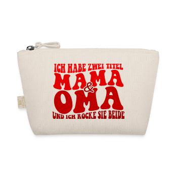 Ich Habe Zwei Titel Mama 2023 - Bio-Täschchen - Natur - Vorne