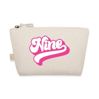 Nine 9th Birthday For Girls 9 Years Old - Organic Pouch - nature - Front